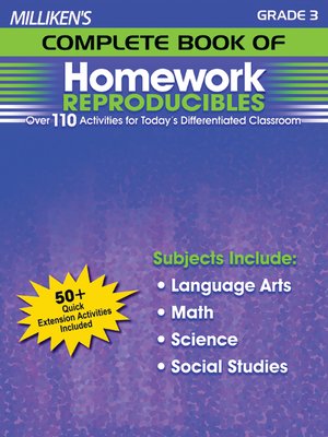 cover image of Milliken's Complete Book of Homework Reproducibles - Grade 3